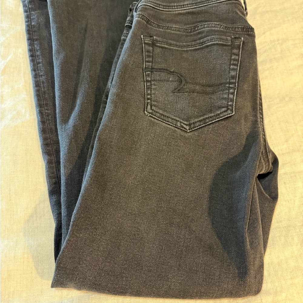 American Eagle next level stretch charcoal jeans size 4 - Picture 3 of 4
